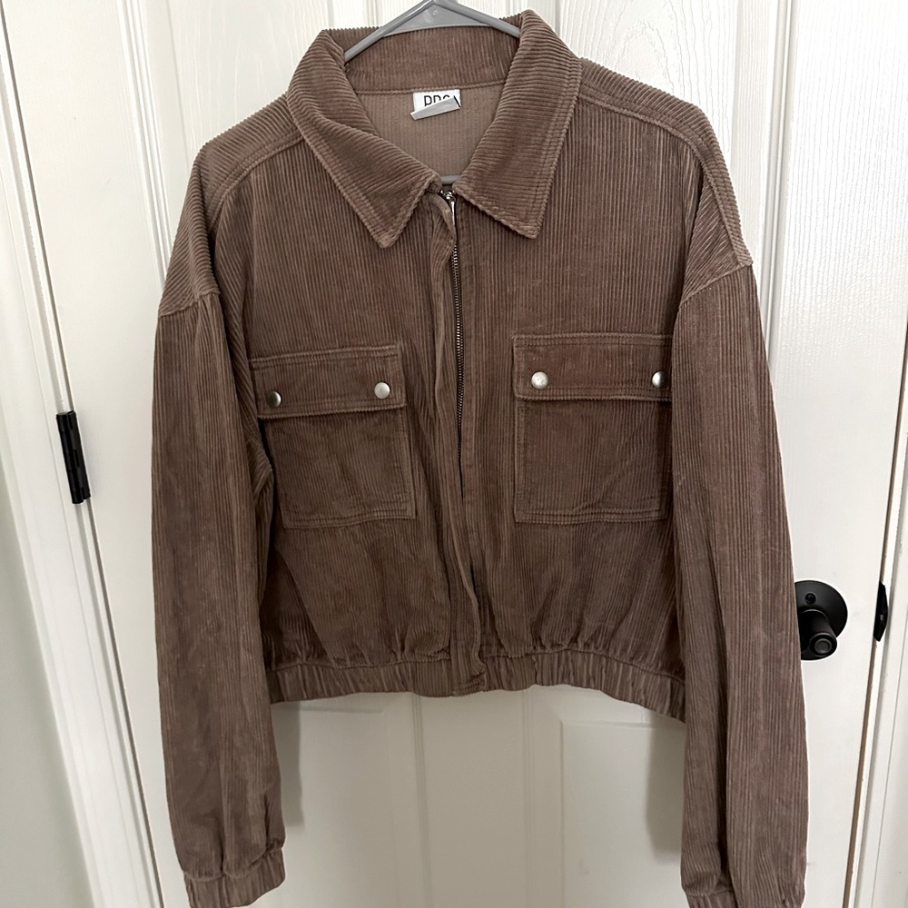 Cropped Corduroy Workwear Jacket